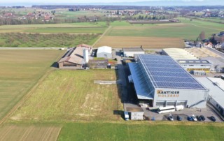 Passende Baulandparzelle «Schwarzland»: Produktionshalle und Modulhalle (im Bau) | Krattiger Holzbau AG Amriswil
