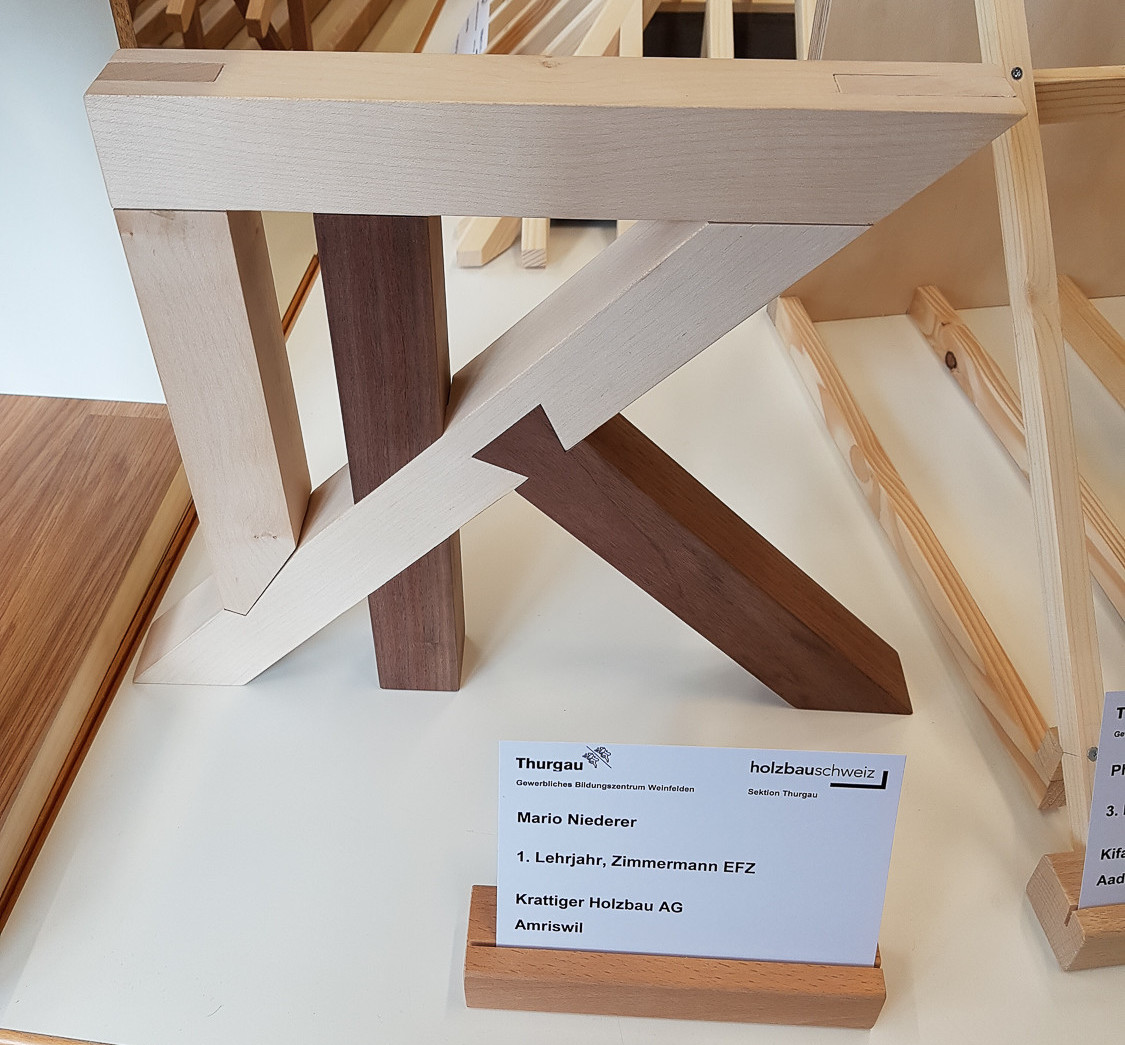 Modellwettbewerb 2019 GBZ Weinfelden: Modell «Verbindungen» von Mario Niederer l Krattiger Holzbau AG Amriswil
