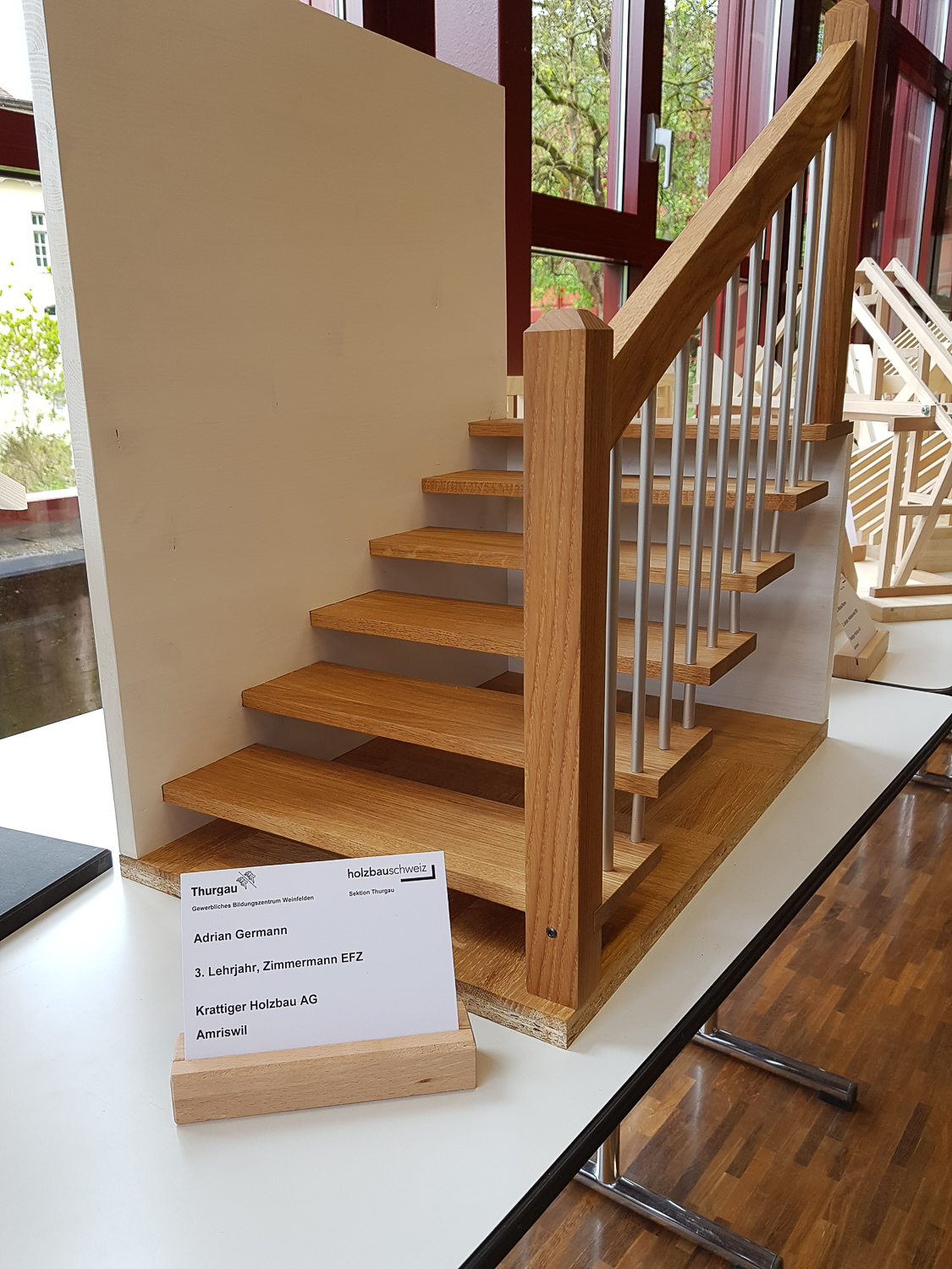 Modellwettbewerb 2019 GBZ Weinfelden: Modell «Treppe» von Adrian Germann l Krattiger Holzbau AG Amriswil
