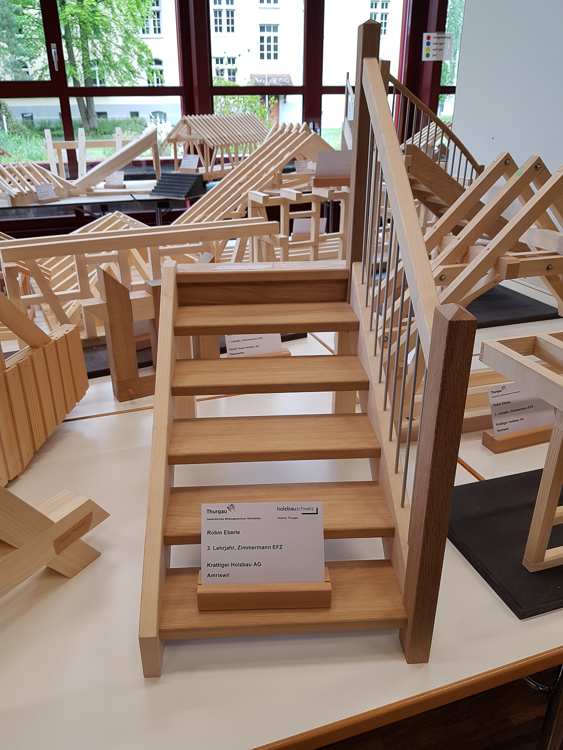 Modellwettbewerb 2019 GBZ Weinfelden: Modell «Treppe» von Robin Eberle l Krattiger Holzbau AG Amriswil