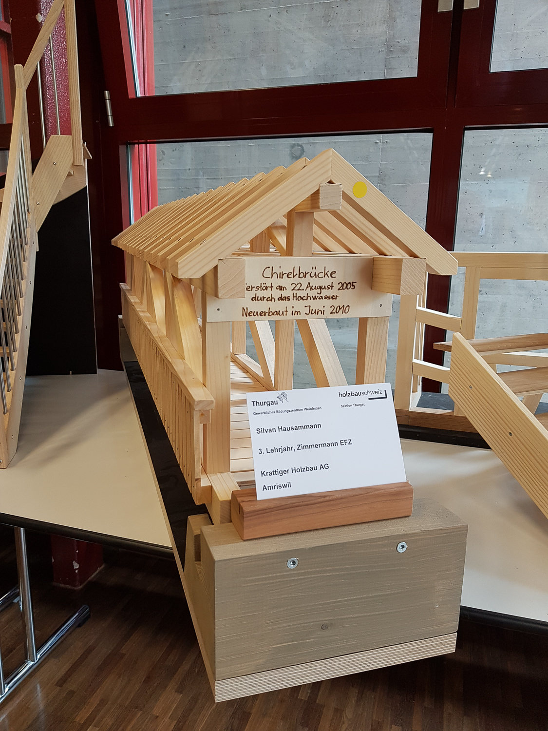 Modellwettbewerb 2019 GBZ Weinfelden: Modell «Brücke» von Silvan Hausammann l Krattiger Holzbau AG Amriswil
