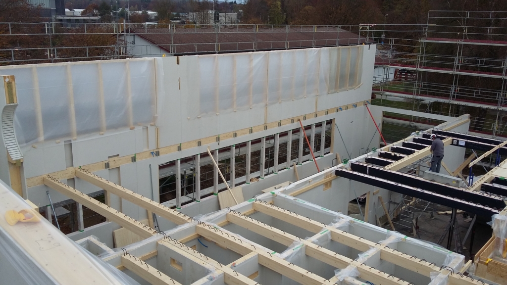 TU-Auftrag Ausbildungszentrum Galgenholz Frauenfeld: Montage | Krattiger Holzbau AG Amriswil