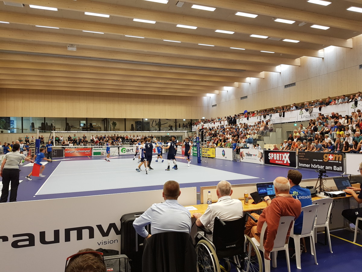 Sportanlage Tellenfeld Amriswil | Meisterschaftsspiel Lindaren Volley Amriswil im Neubau | Krattiger Holzbau AG Amriswil