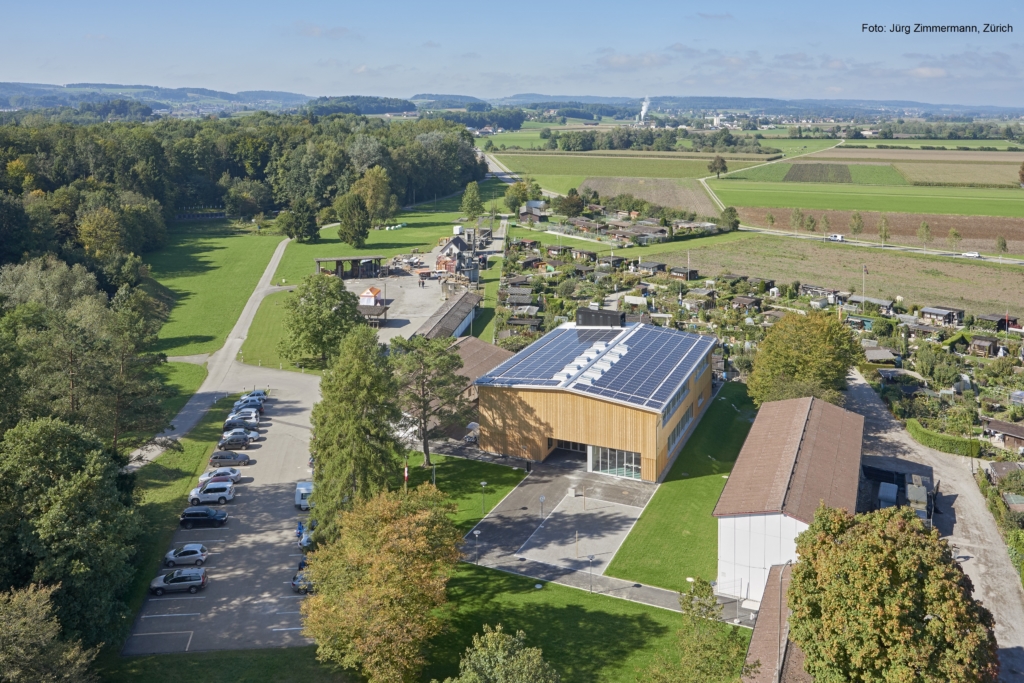 Luftaufnahme Ausbildungszentrum Galgenholz Frauenfeld | Krattiger Holzbau AG Amriswil