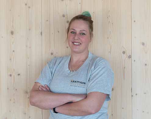 Jeanine Butikofer Holzbau-Arbeiterin bei der Krattiger Holzbau AG Amriswil