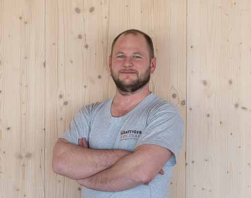 Ruben Diefenbacher Holzbau-Vorarbeiter bei der Krattiger Holzbau AG Amriswil